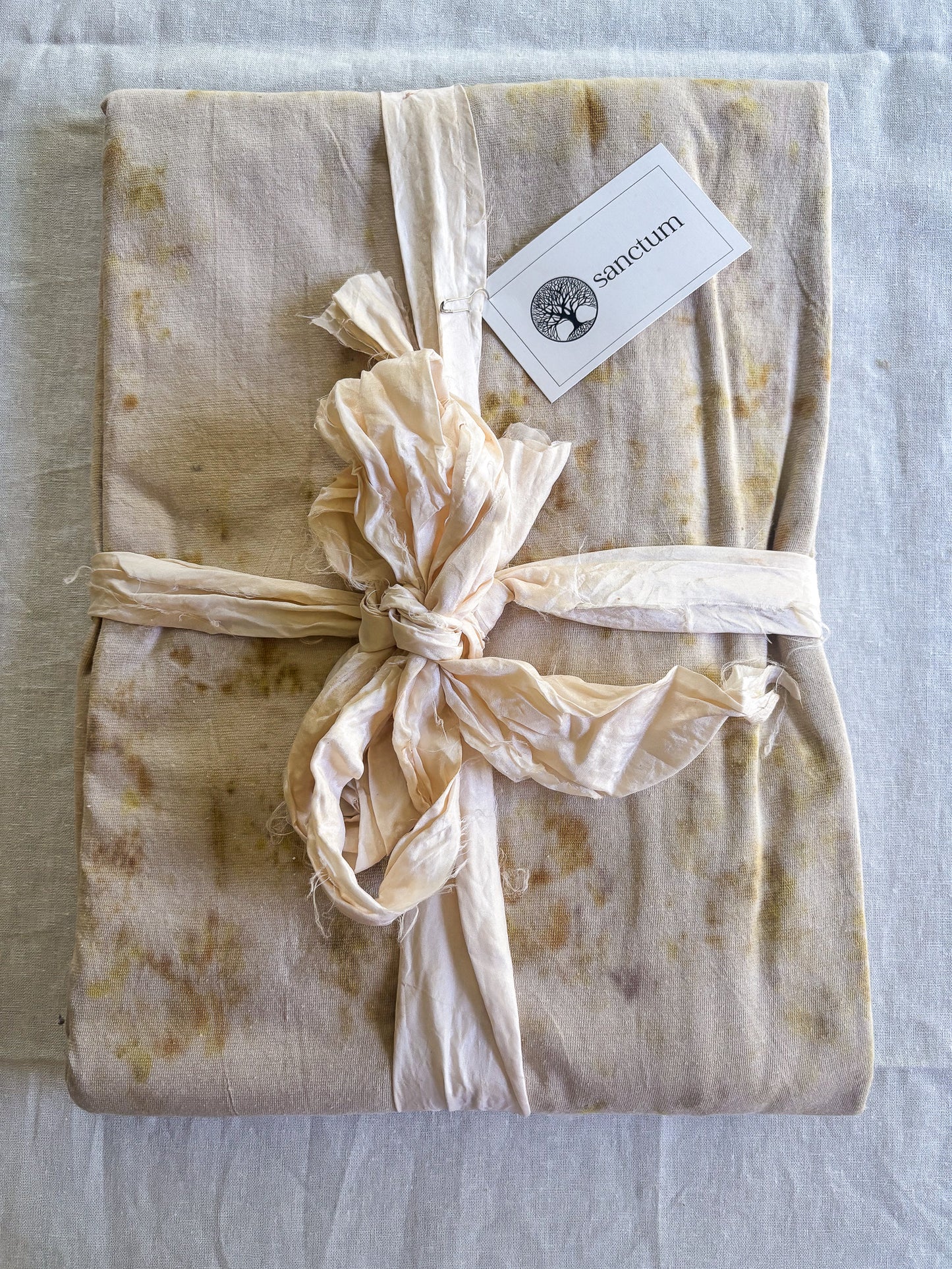 Botanica Burial Shroud – Eco-Dyed Floral Hemp | Sanctum Shrouds