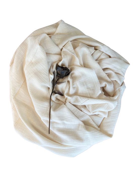SANCTUM two-layer gauzed cotton muslin shroud - UNDYED