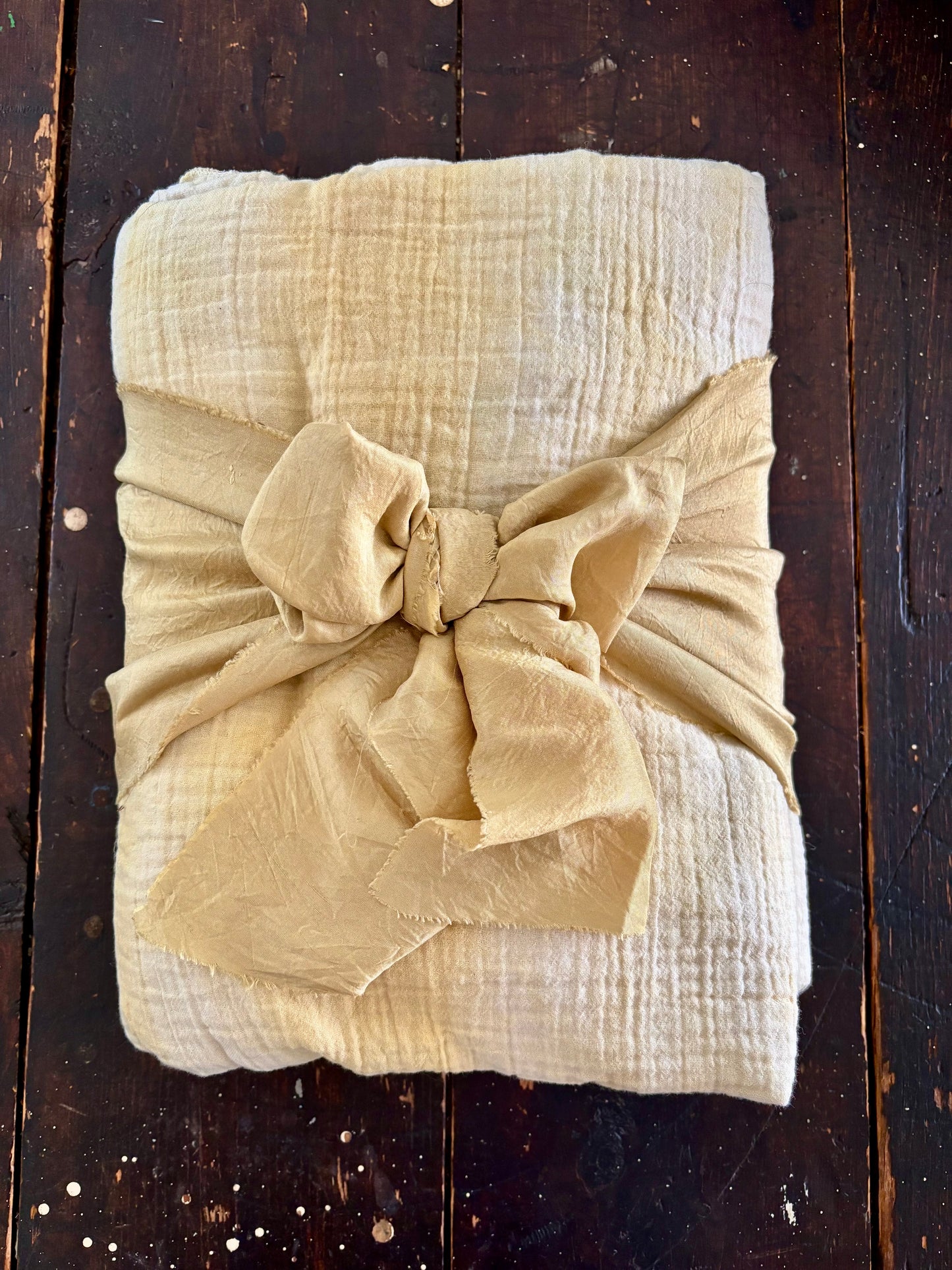 Botanica Collection – Organic Cotton Butterfly Pea & Calendula Shroud | Sanctum Shrouds