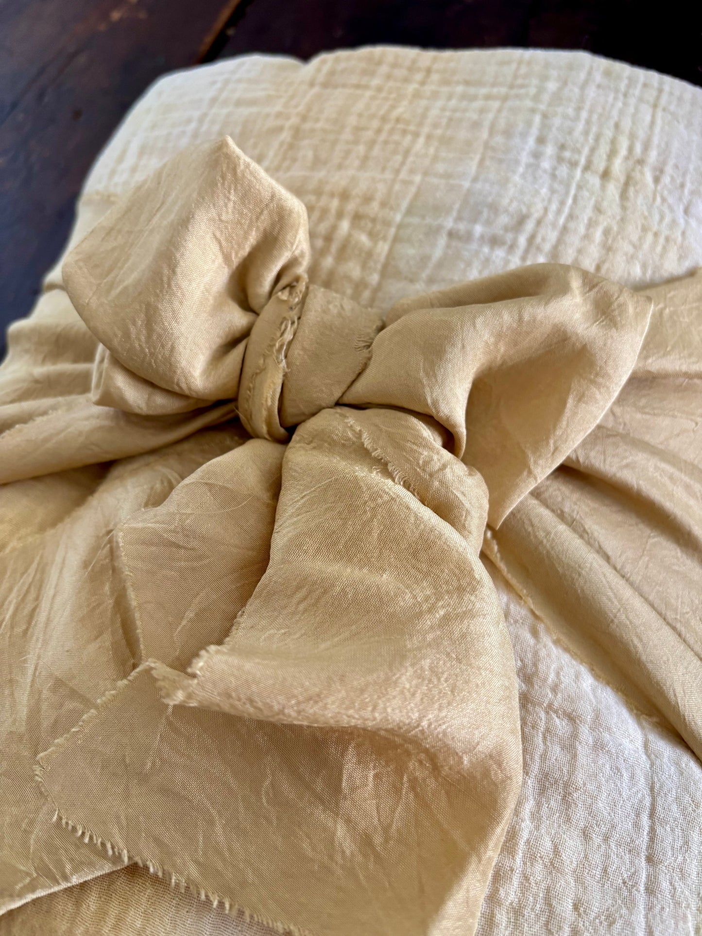 Botanica Collection – Organic Cotton Butterfly Pea & Calendula Shroud | Sanctum Shrouds