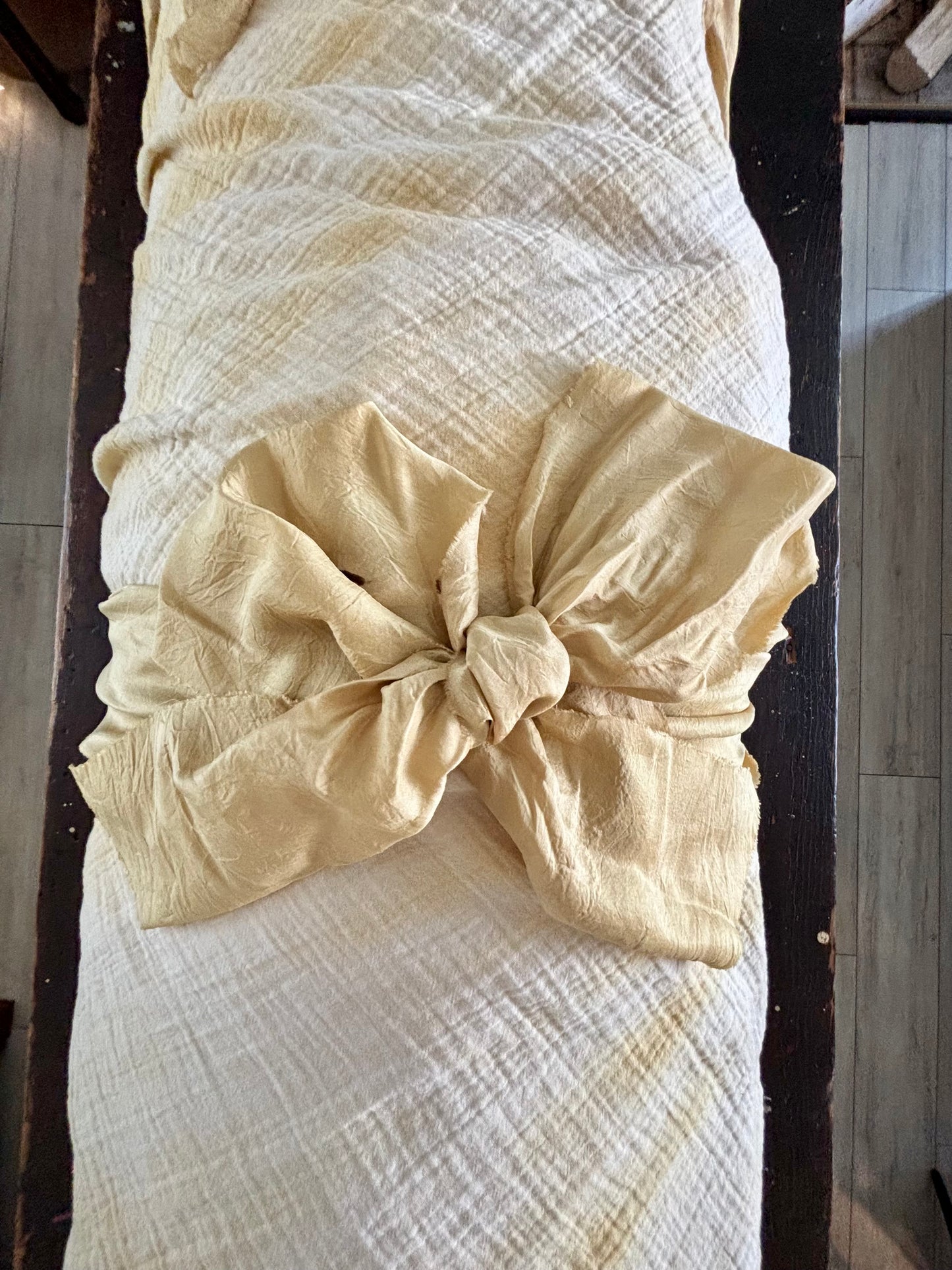 Botanica Collection – Organic Cotton Butterfly Pea & Calendula Shroud | Sanctum Shrouds