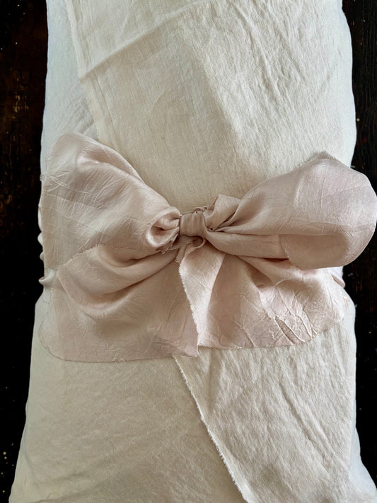 Botanica Collection – Linen Pale Pink Rosehip Shroud | Sanctum Shrouds