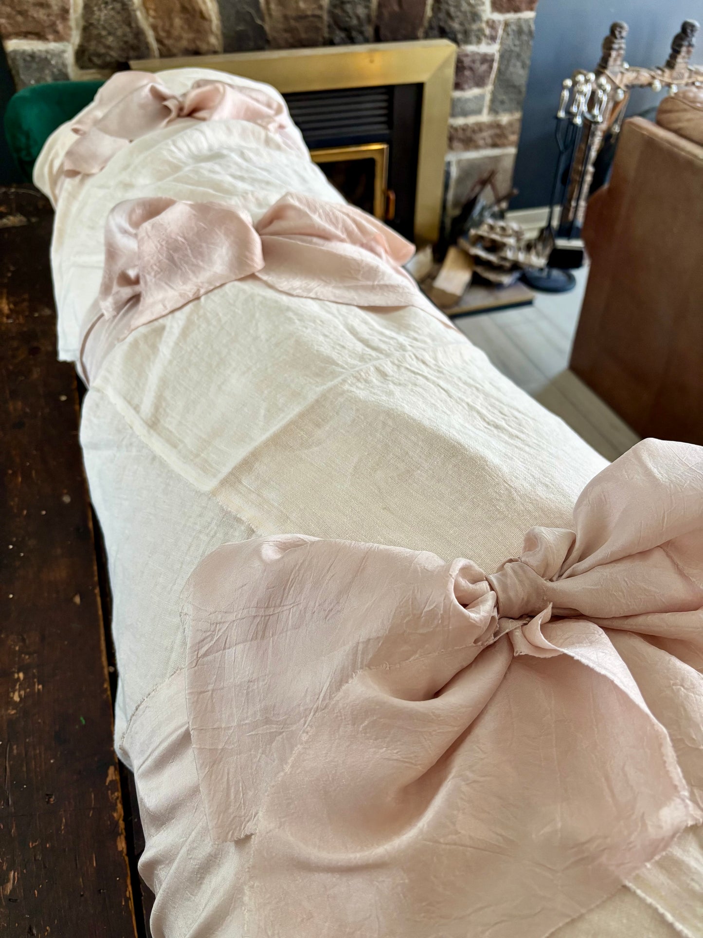 Botanica Collection – Linen Pale Pink Rosehip Shroud | Sanctum Shrouds