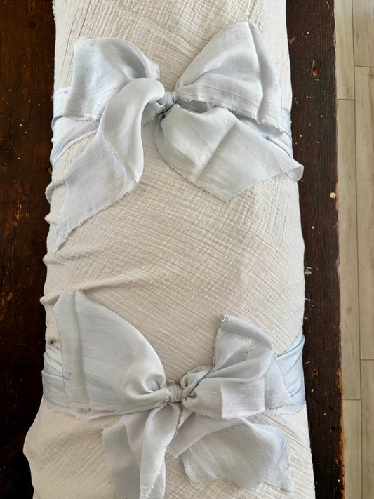 Botanically Dyed Burial Shroud in Butterfly Pea Flower