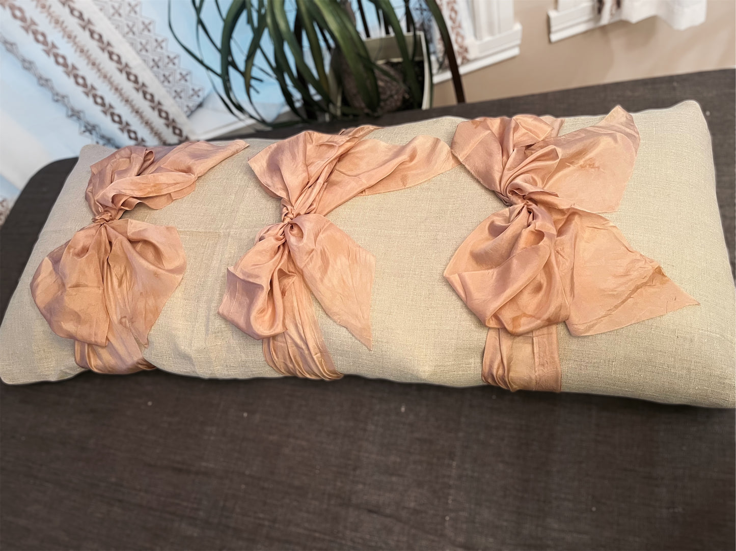 Lino Collection – Stone Linen Pink Silk Burial Shroud | Sanctum Shrouds