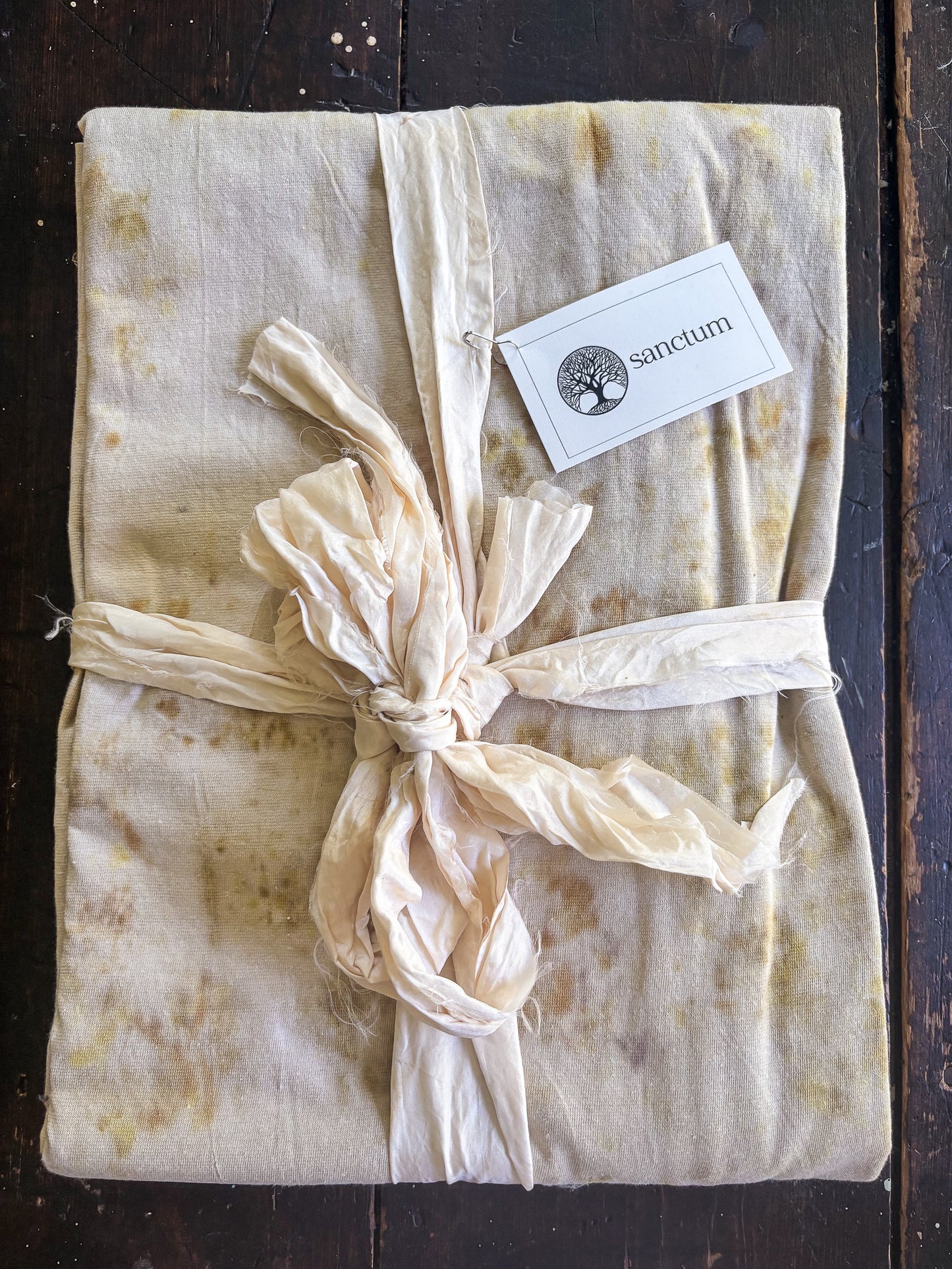 Botanica Burial Shroud – Eco-Dyed Floral Hemp | Sanctum Shrouds