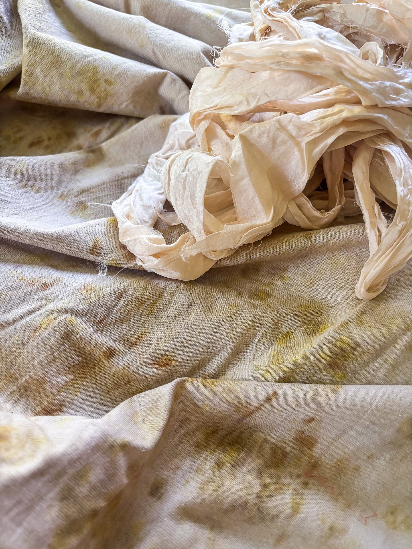 Botanica Burial Shroud – Eco-Dyed Floral Hemp | Sanctum Shrouds