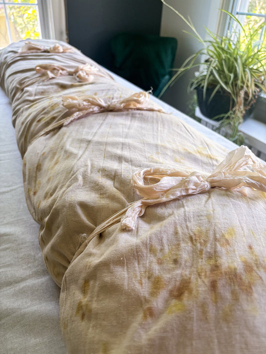 Botanica Burial Shroud – Eco-Dyed Floral Hemp | Sanctum Shrouds