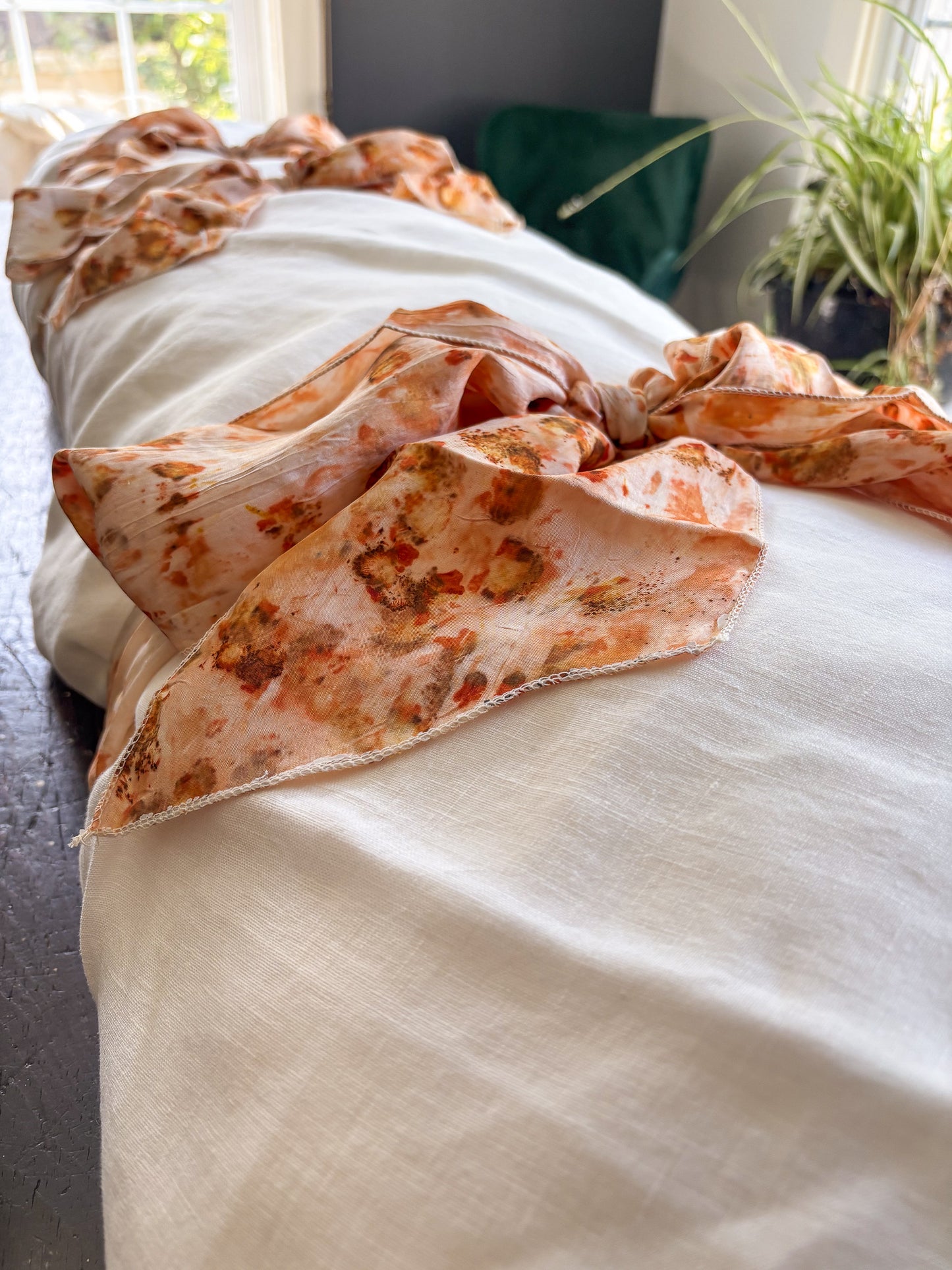 Lino Collection – Cream Floral Linen Burial Shroud | Sanctum Shrouds