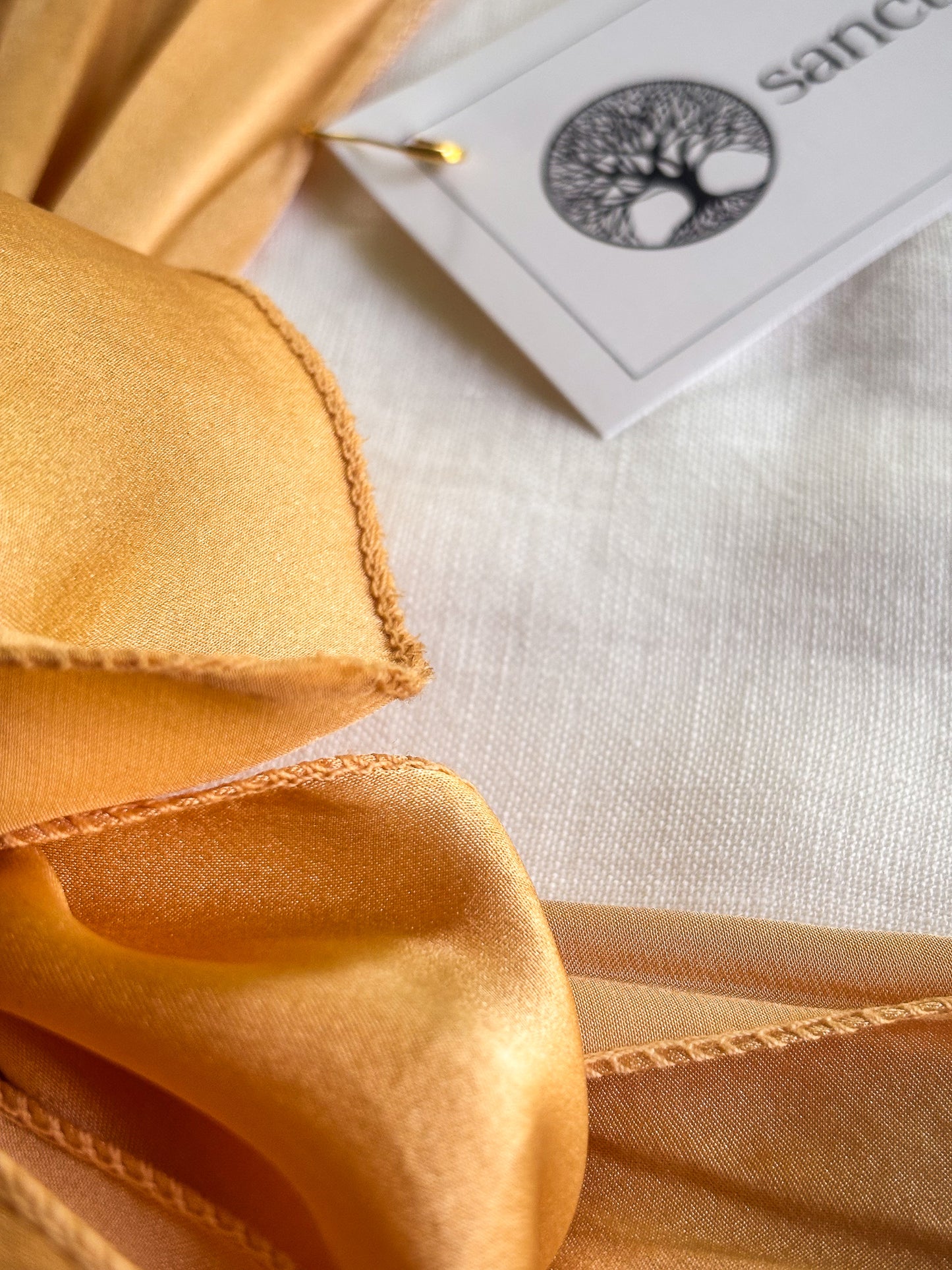 Lino Collection – Cream Gold Linen Burial Shroud | Sanctum Shrouds