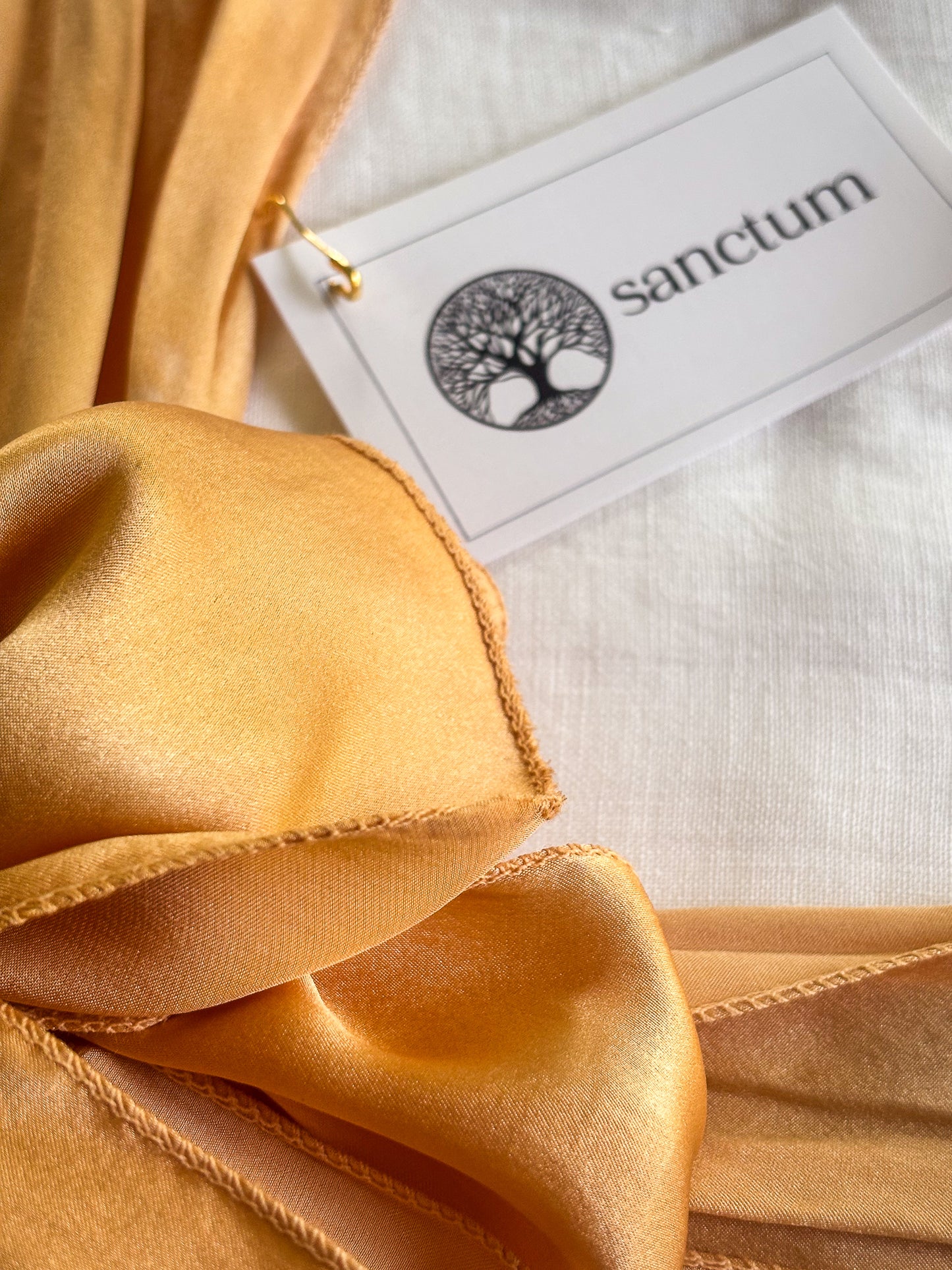 Lino Collection – Cream Gold Linen Burial Shroud | Sanctum Shrouds
