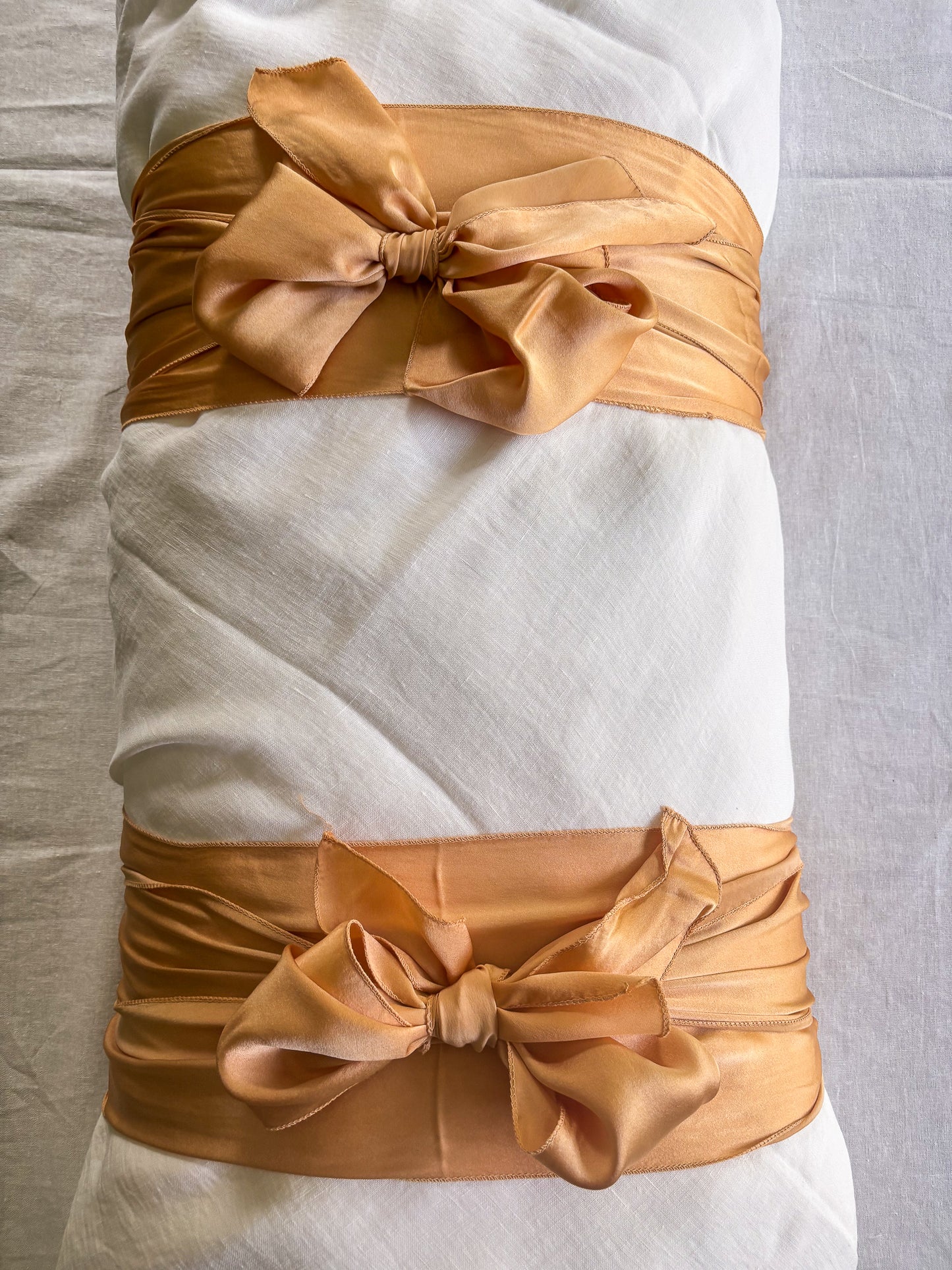 Lino Collection – Cream Gold Linen Burial Shroud | Sanctum Shrouds