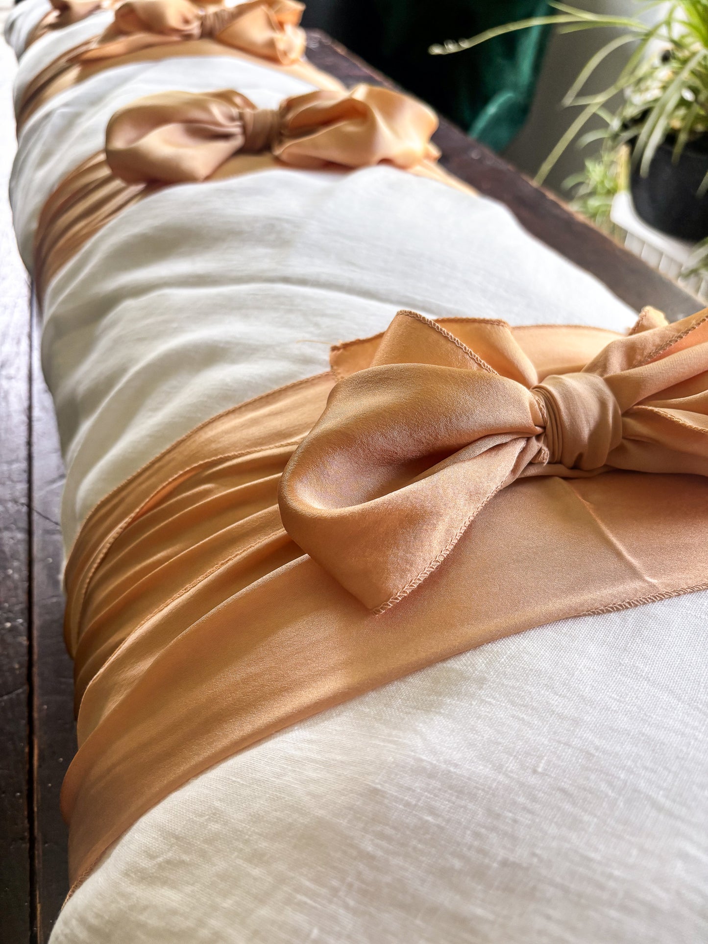 Lino Collection – Cream Gold Linen Burial Shroud | Sanctum Shrouds