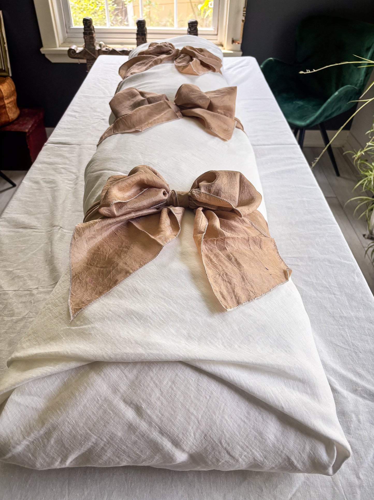 Lino Collection – Cream Rose Linen Burial Shroud | Sanctum Shrouds