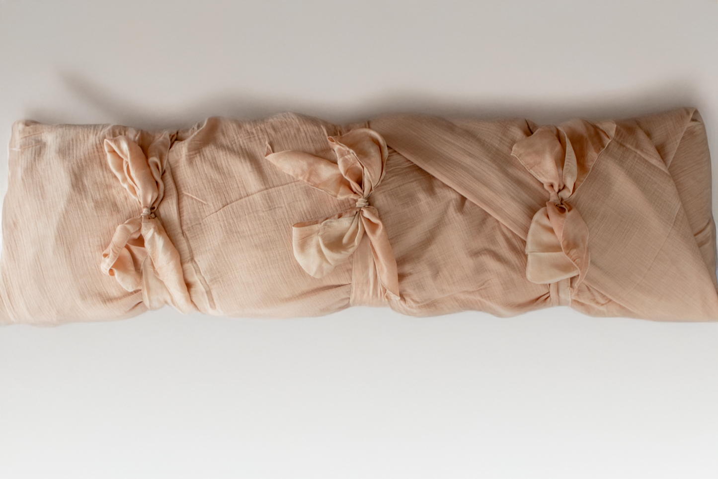 SANCTUM two-layer gauzed cotton muslin shroud - ONION SKIN (PINK)