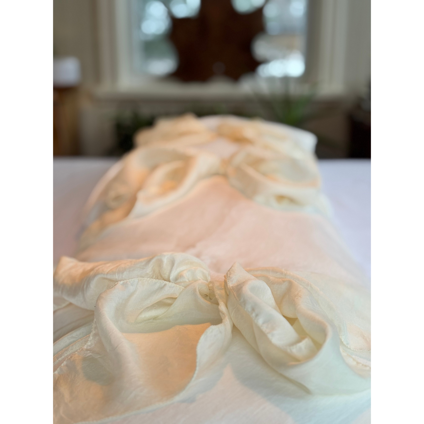SANCTUM 100% washed linen shroud - OFF-WHITE