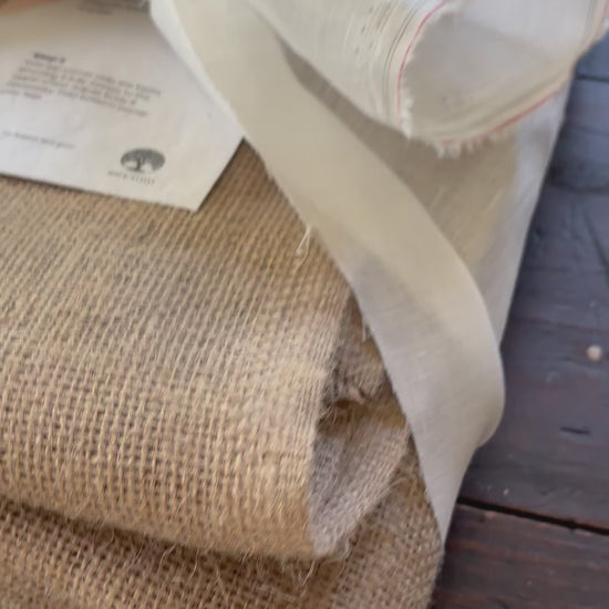 Sanctum Burial Shroud in burlap with hemp ties