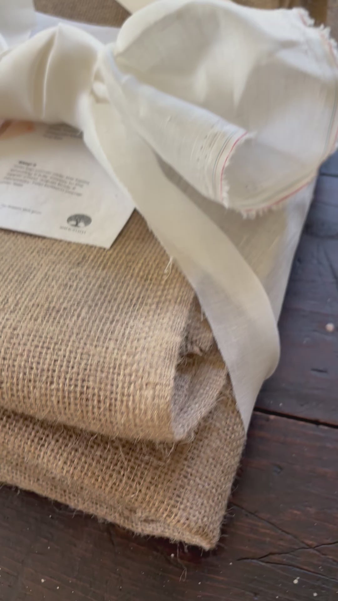 Sanctum Burial Shroud in burlap with hemp ties